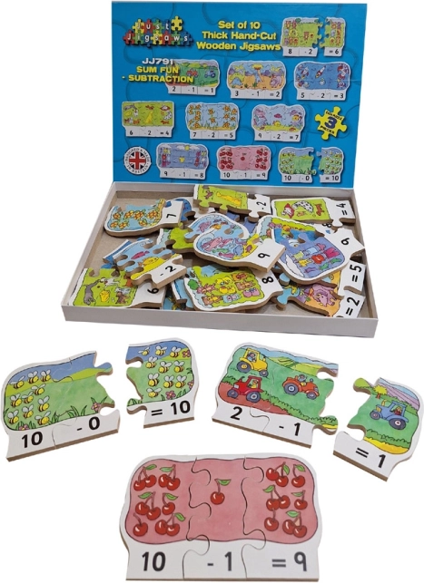 Drvene puzzle Oduzimanje - 30 dijelova