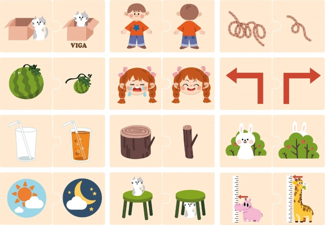 Drvene puzzle s suprotnim slikama VIGA