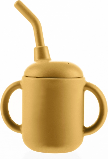 Silikonska šalica 2u1, Mustard Yellow