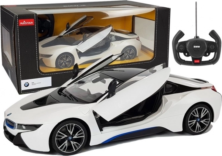 Auto na daljinsko upravljanje BMW i8 Rastar 1:14 bijelo s automatskim vratima