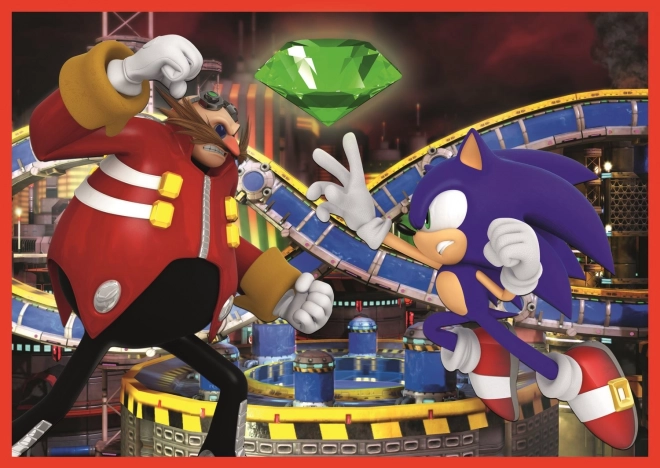 Slagalica 4u1 Sonic/Sonic The Hedgehog 28,5x20,5cm u kutiji 28x28x6cm