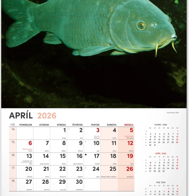 Zidni kalendar Ribolovački 2026