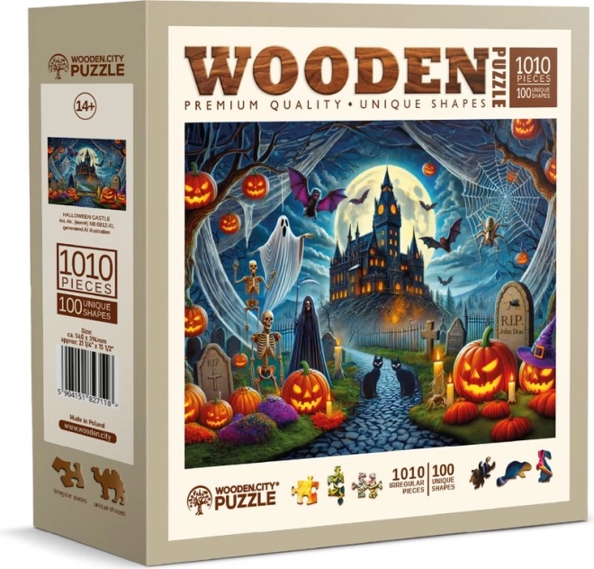 Drvene puzzle WOODEN CITY halloween dvorac 1010 dijelova