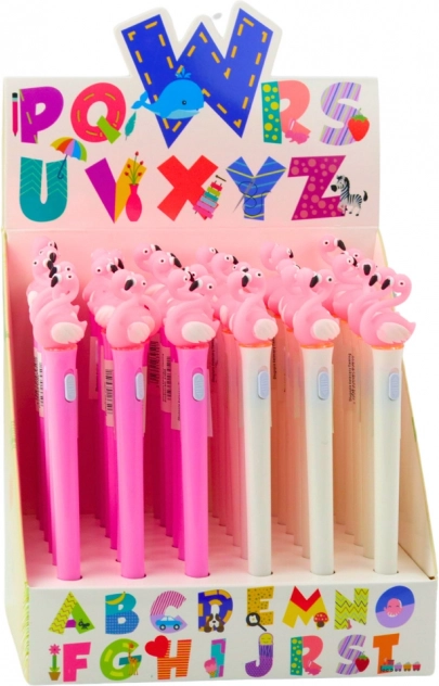 Flamingo Svjetleća Roza Olovka Plava Tinta 0,7mm
