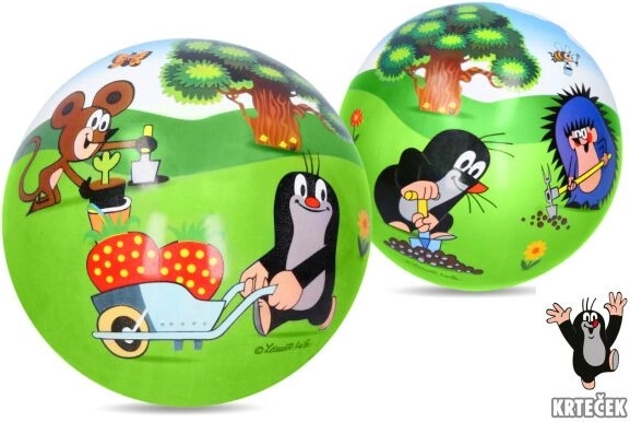 Nafukajuća gumena lopta Krtek 23 cm u mrežici