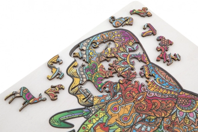 Obrisne drvene puzzle slon