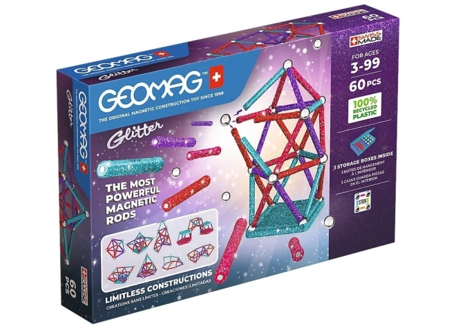 Magnetička građevna Geomag Glitter 60 dijelova