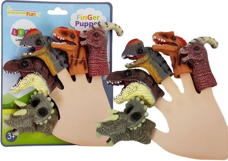 Gumene lutke za prste dinosauri, set 5 kom