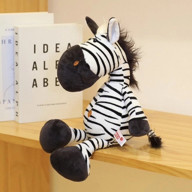Plišana igračka zebra crnobijela 25 cm