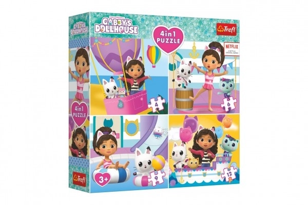 Puzzle Gabby's Dollhouse 4u1
