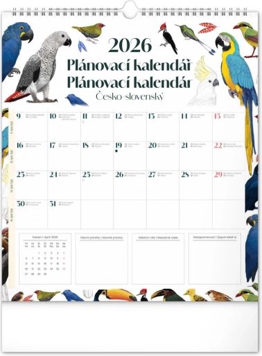 Zidni planerski kalendar Animalium 2026