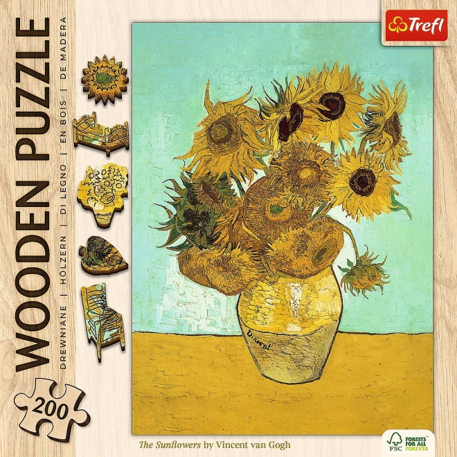 TrefL drvene puzzle Vincent van Gogh - Suncokreti