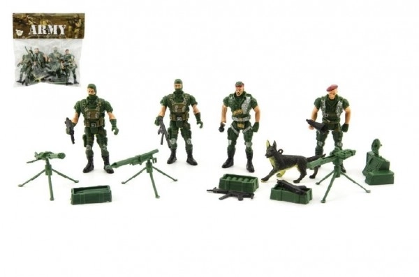 Set vojnici 4kom s dodacima plast CZ dizajn na kartici 18x19,5cm
