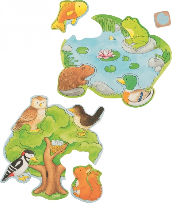 Goki dječja puzzle igra Tko gdje živi
