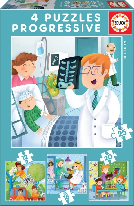 Dječje puzzle Buduća zanimanja 4u1