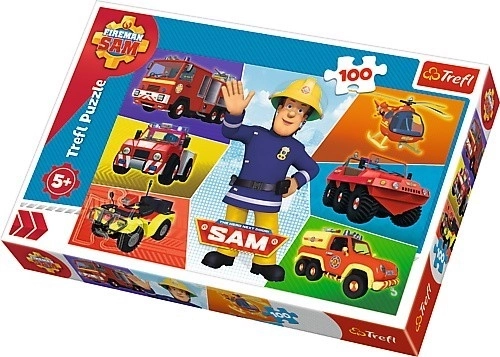Puzzle Vatrogasac Sam 100 komada 41x27,5cm u kutiji 29x19x4cm
