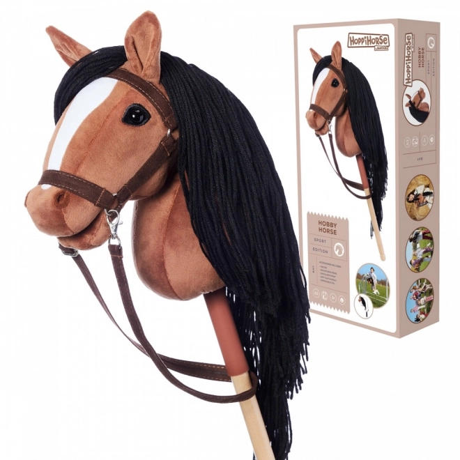 Konj na štapu Hobby Horse HOPPIHORSE tamnosmeđi