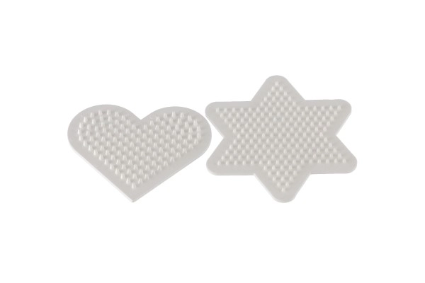Podloga za glačanje perlica Hama MIDI - zvijezda, srce plastika 2 kom u vrećici 9x9cm