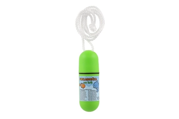 Kasica s vrpcom za vrat, 11,5 cm plast, razne boje