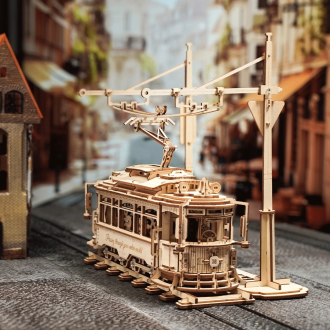 RoboTime 3D drveni mehanički puzzle Tramvaj