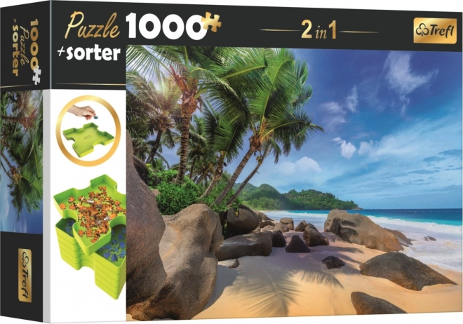 Puzzle s sorterom egzotična plaža 1000 dijelova