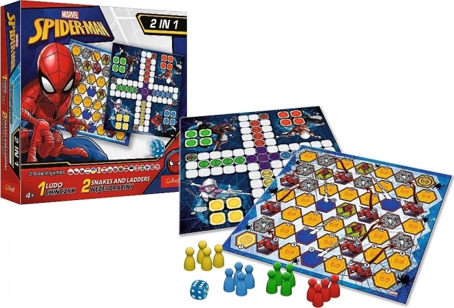 Set igara 2u1 Čovječe, ne ljuti se, Zmije i ljestve Spider-Man u kutiji 25x25x5,5cm