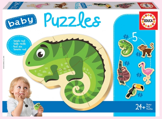 Dječje puzzle tropske životinje 5u1 (3–5 dijelova) EDUCA
