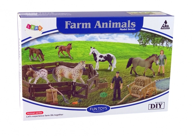Drvena konstrukcijska igračka Farma s konjima