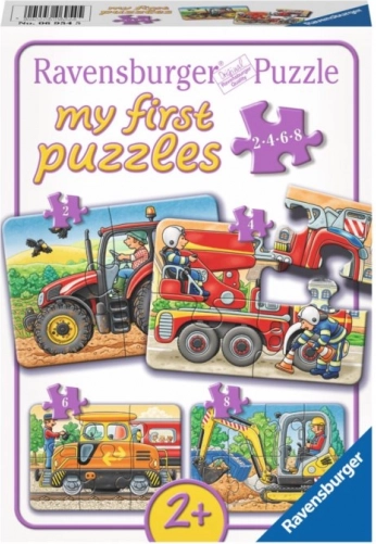 Ravensburger Moje prvo puzzle Prometna vozila 4u1 (2, 4, 6, 8 dijelova)