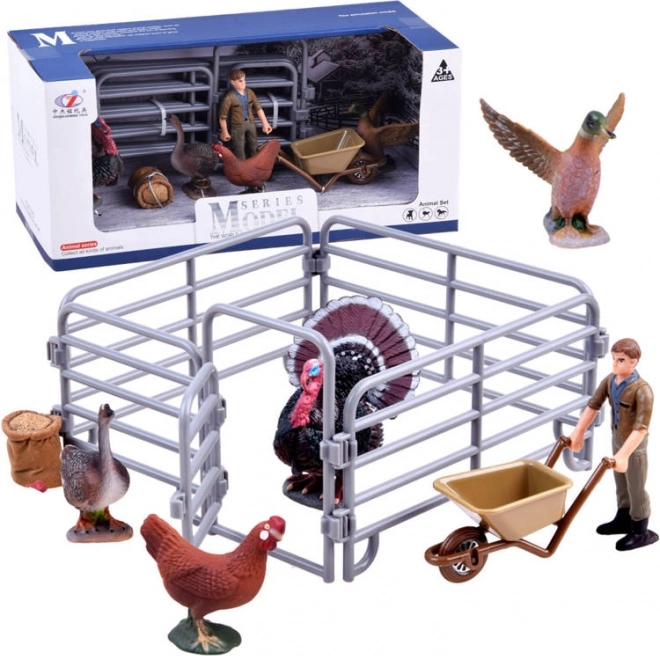 Set farma – figurice i ograda s puranom – Puran