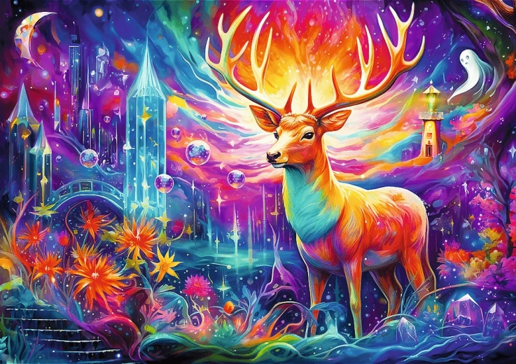 Puzzle od 1000 dijelova – mistični jelen DreamScapes