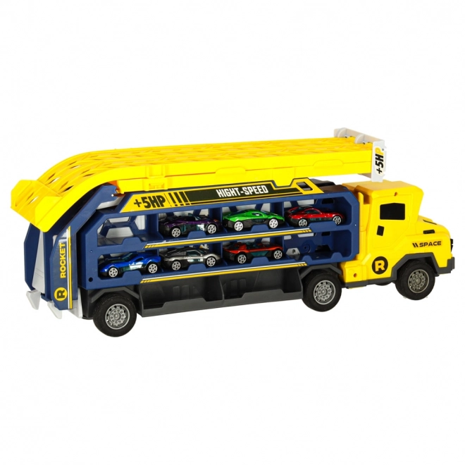 Žuta autodrama s transporterom - 6 dijelova