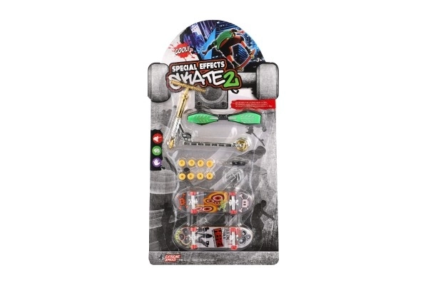 Set skateboard na vijak, finger skuter, waveboard plast s dodacima mix vrsta na kartici 16x30cm