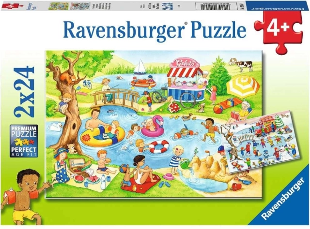Ravensburger puzzle Zabava uz jezerce 2×24 dijelova