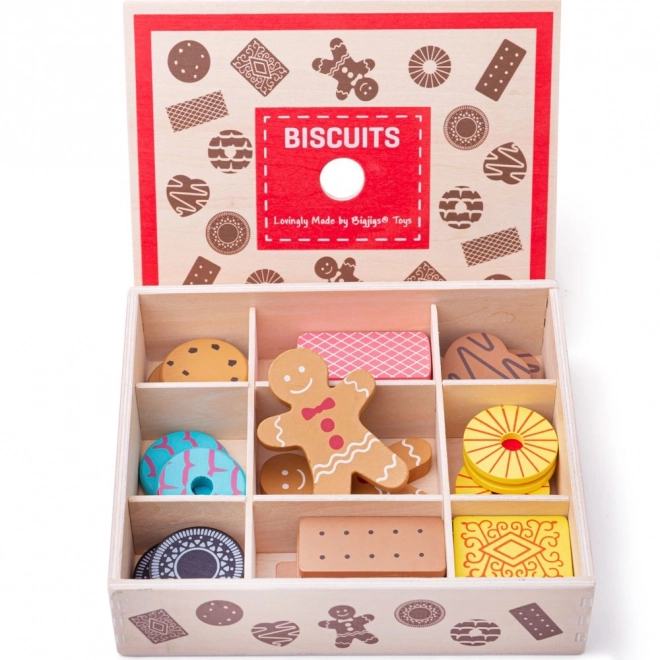 Bigjigs Toys kutija s drvenim keksima