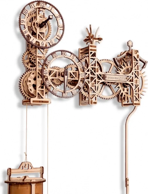 WOODEN CITY 3D slagalica Steampunk zidni sat 269 dijelova