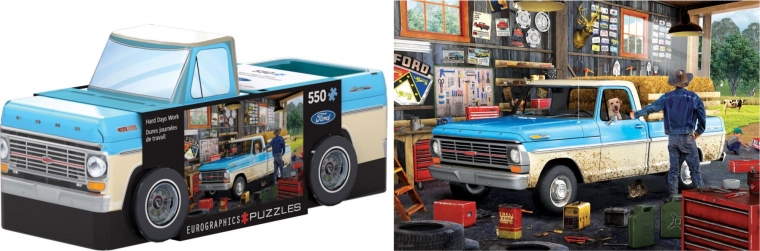 Slagalica u limenoj kutiji Pickup Truck 550 dijelova