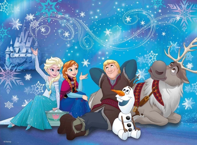 Puzzle Ravensburger Snježno kraljevstvo - Snježna magija 100 dijelova