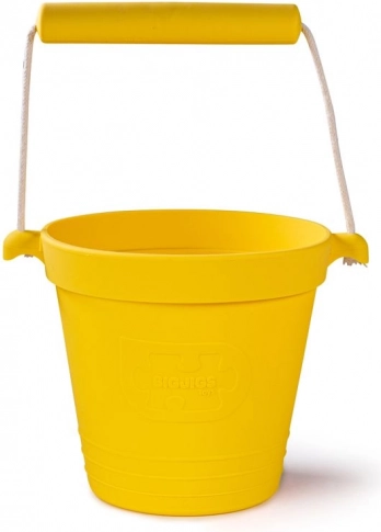 Silikonska plažna kanta BIGJIGS TOYS – žuta