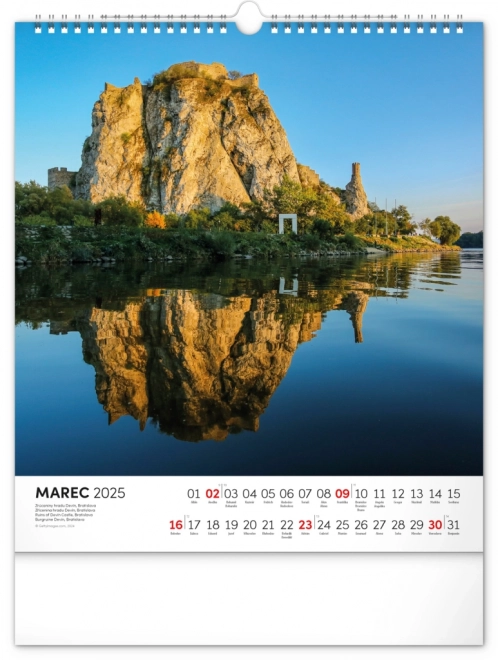 NOTIQUE Zidni kalendar Čarobna Slovačka 2025, 30 x 34 cm