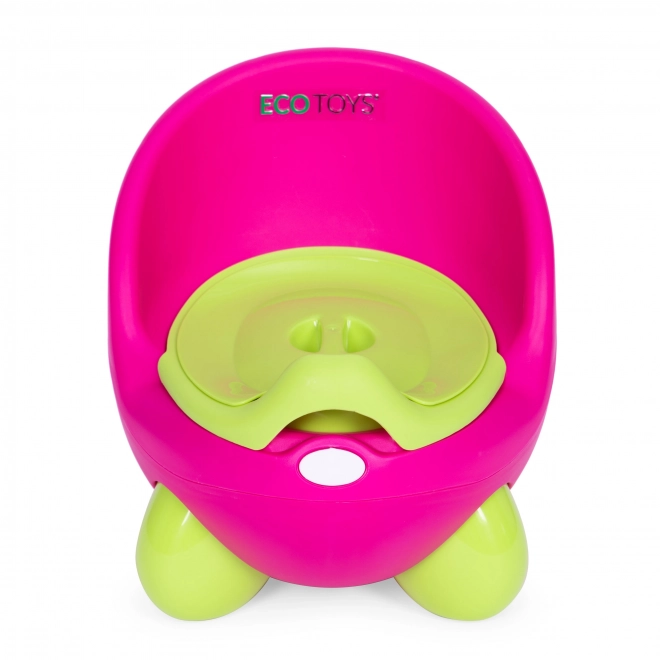 Dječji noćnik s ergonomskom potporom ECOTOYS ružičasto-zelene boje