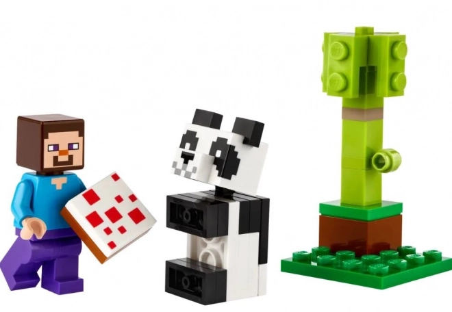 Konstrukcijski set Minecraft Steve i mala panda