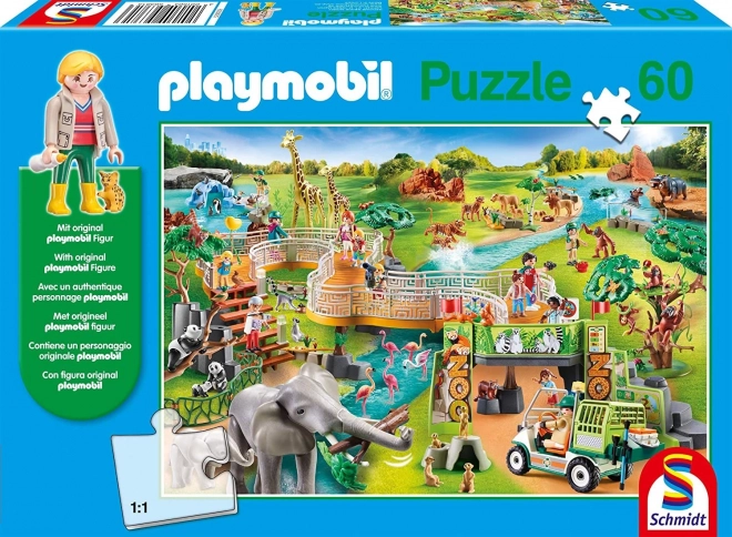 Puzzle SCHMIDT Playmobil Zoološki vrt 60 dijelova s figuricom