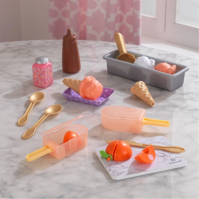 KidKraft Create & Cook breskvice na štapiću – dječji set za sladoled (20 dijelova)