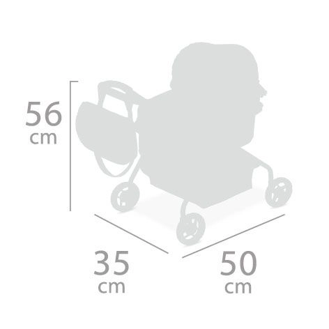 DeCuevas 86043 Moj prvi kolica za lutke s ruksakom DIDI 2021 - 56 cm