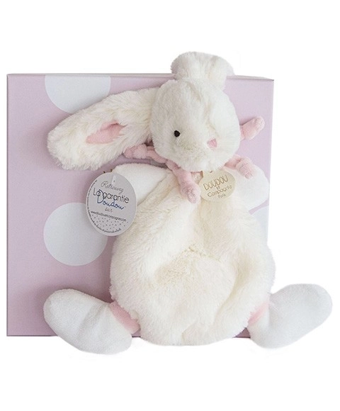 Doudou poklon set - plišani zeko ružičasti