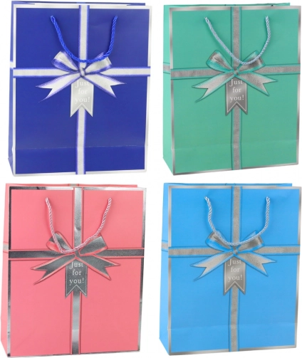 Poklon-vrećica od papira s mašnom Just for you 32 × 26 × 12 cm