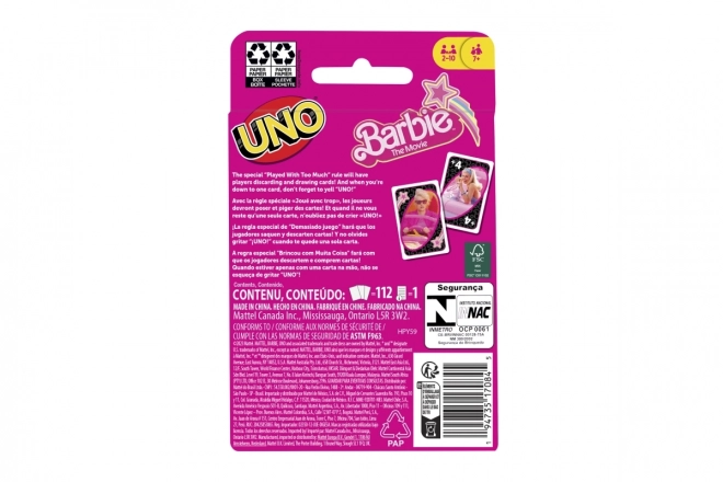 UNO Barbie The Movie Karti