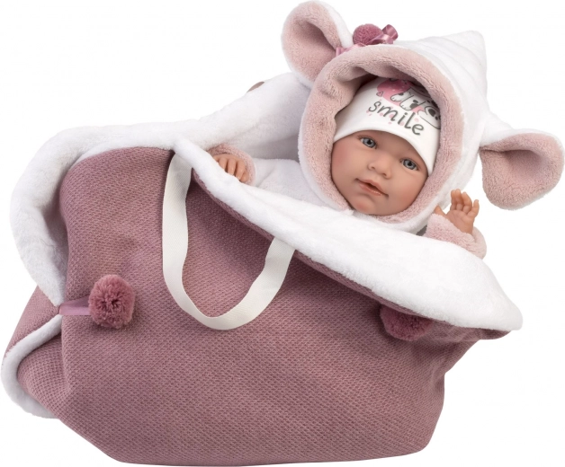 Stilska ružičasto‑bijela povojnica i dodaci