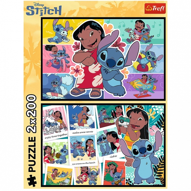 Puzzle 2x200 Sretan Život Stitche - Disney Lilo i Stitch
